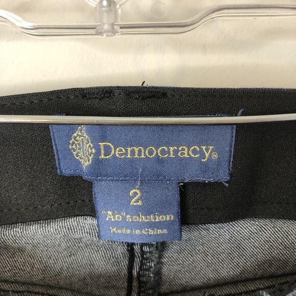 Democracy Women's Skinny "Ab"solution Stretchy Dark Wash Mid-Rise Jeans Size 2 - Picture 4 of 9